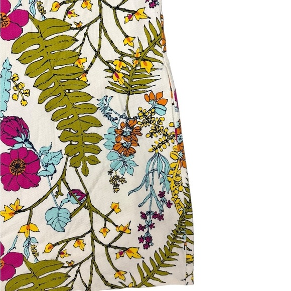 Trina Turk Aptos Halter Neck Floral Print Shift Dress White Multicolor Size 10 - Picture 7 of 10